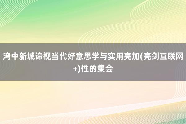 湾中新城谛视当代好意思学与实用亮加(亮剑互联网+)性的集会